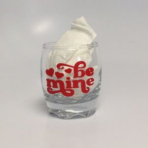 Valentines Day shot glass 3.25oz